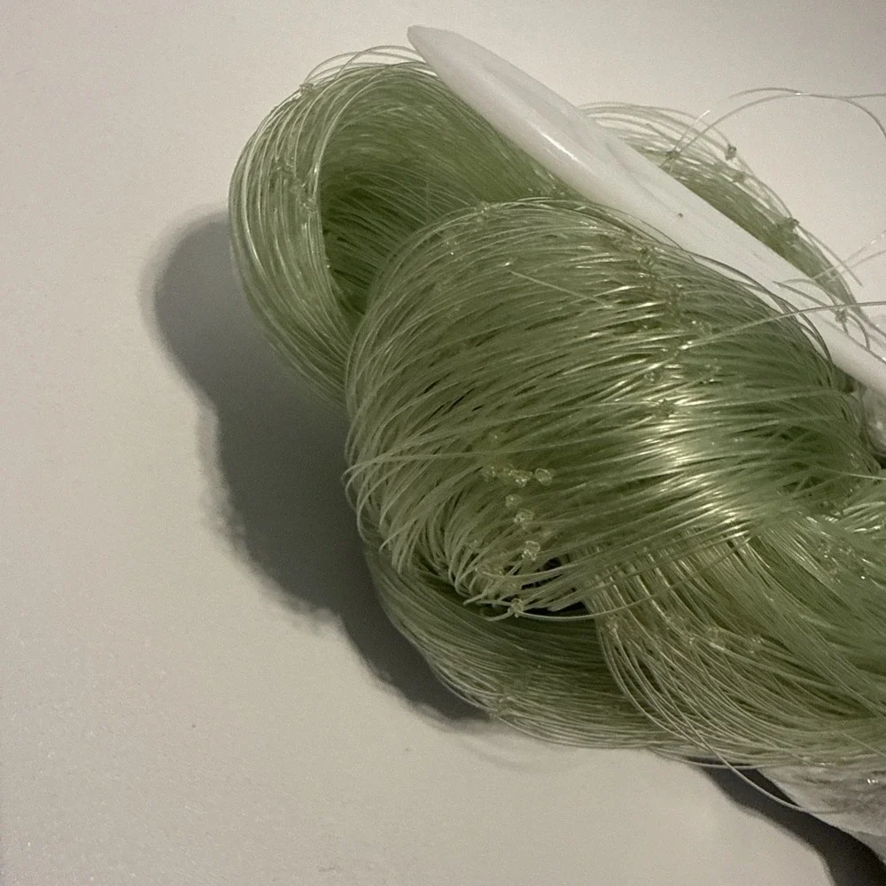 Green Monofilament Fishing Net Netting 1 lb 3.7 oz w/ 13